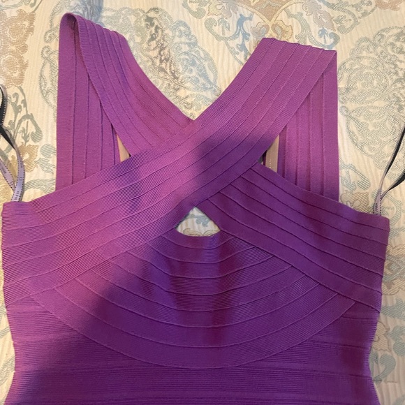 Herve Leger bandage light purple bodycon dress - Picture 7 of 11